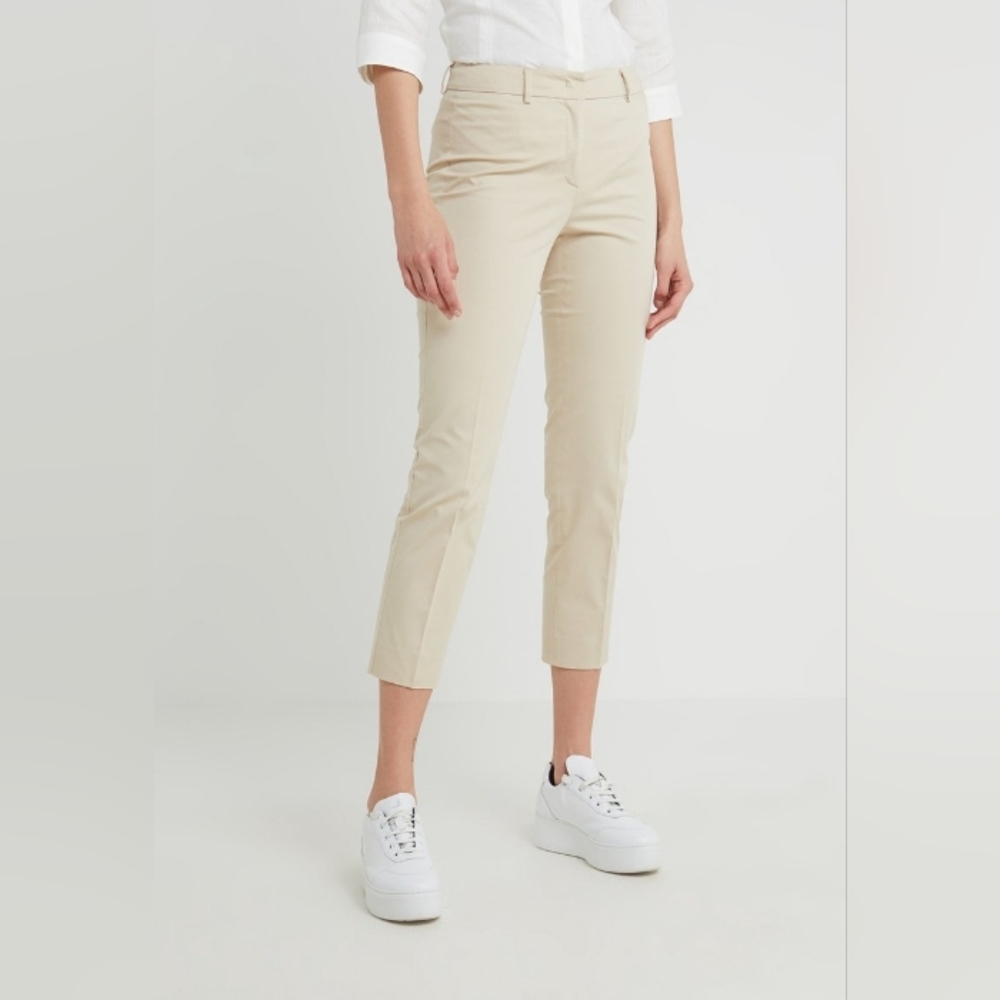 Weekend Max Mara Audrey Chino Pants Size 14 | Beige Classic Tailored Trouser | D